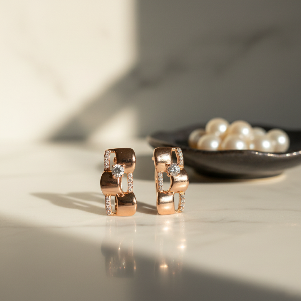 Lucent Earrings - Rose Gold